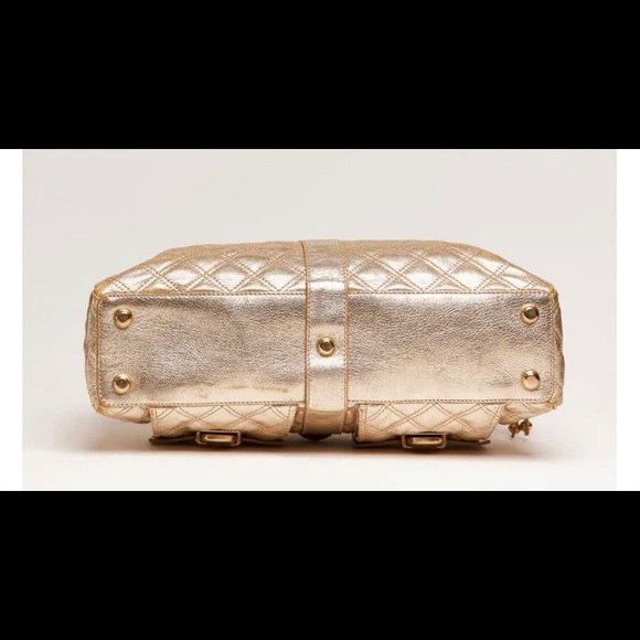 MARC JACOBS Nappa Leather Quilted Venetia Satchel Gold (Authentic) - Picture 5 of 5